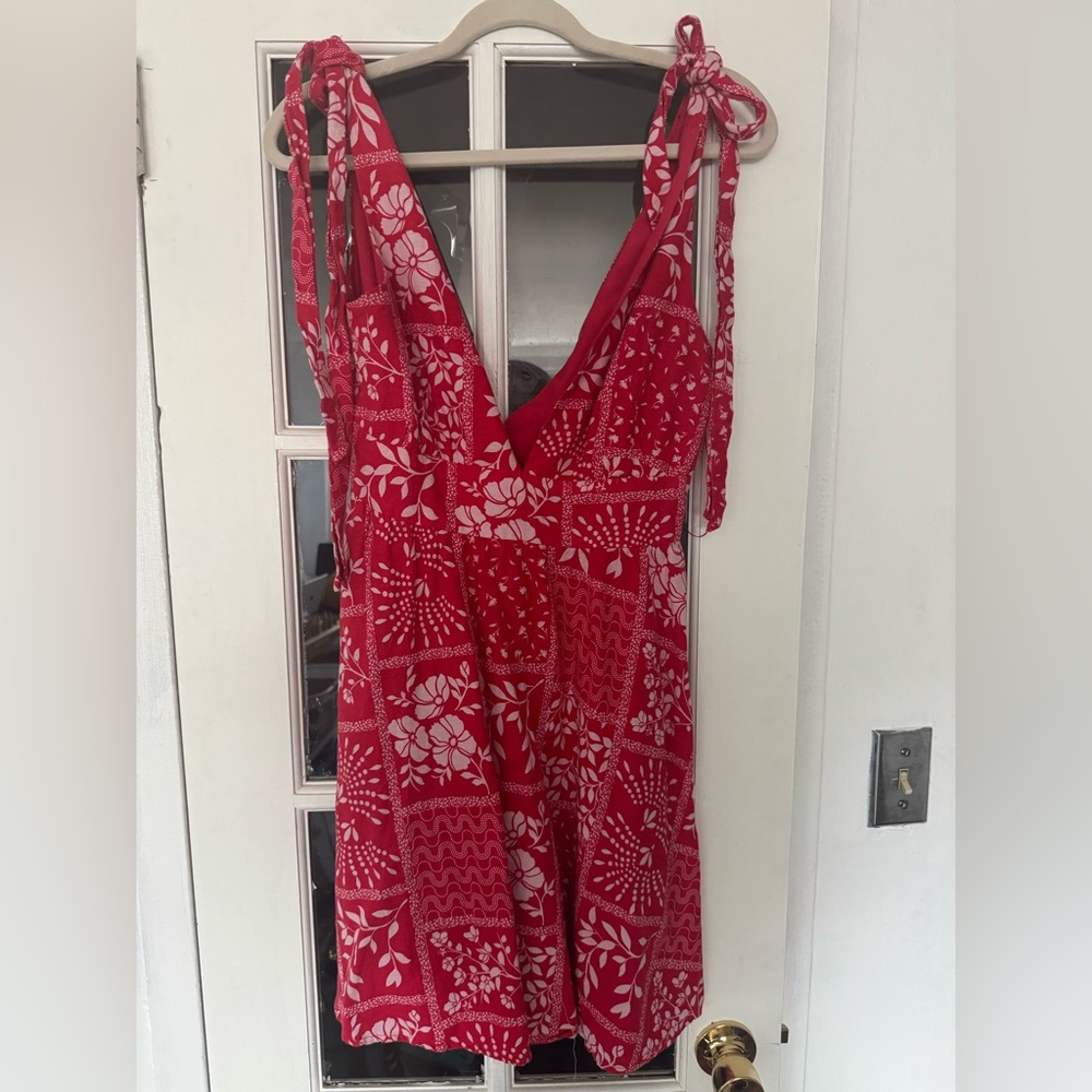 House of Harlow 1960 Red Bandana Print Dress Women Size S